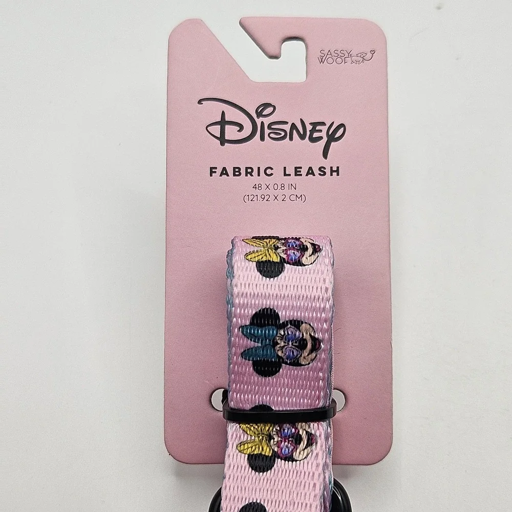 Disney Sassy Woof Minnie Mouse Pink 4 Foot Dog Leash For Small/medium Dog‎